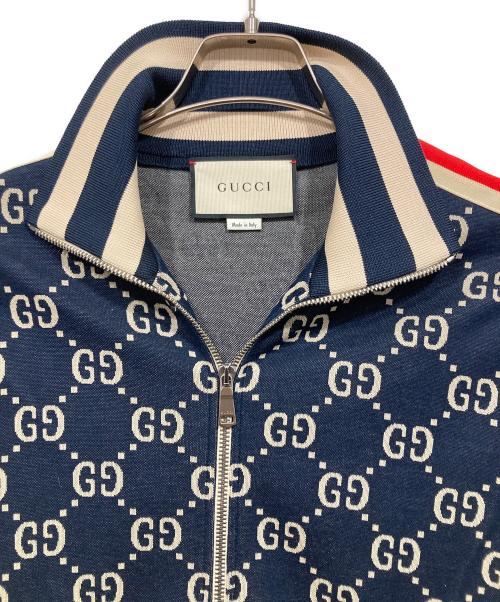 GUCCI（グッチ）GUCCI (グッチ) GGジャガードコットンジャケット ネイビー サイズ:Sの古着・服飾アイテム