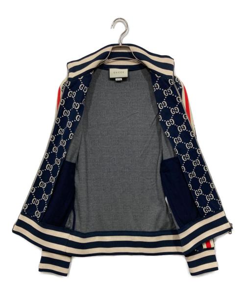 GUCCI（グッチ）GUCCI (グッチ) GGジャガードコットンジャケット ネイビー サイズ:Sの古着・服飾アイテム