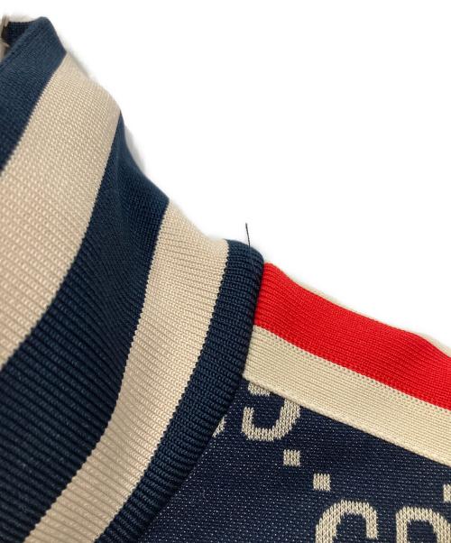 GUCCI（グッチ）GUCCI (グッチ) GGジャガードコットンジャケット ネイビー サイズ:Sの古着・服飾アイテム