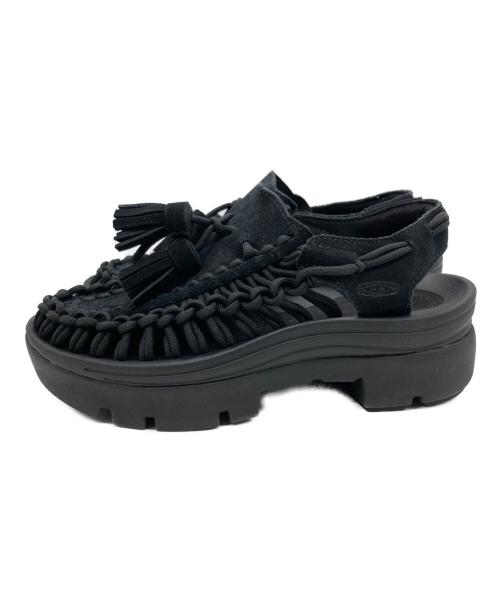 KEEN（キーン）KEEN (キーン) ユニーク ピーエルティ-タッセル ブラック サイズ:24.0cmの古着・服飾アイテム