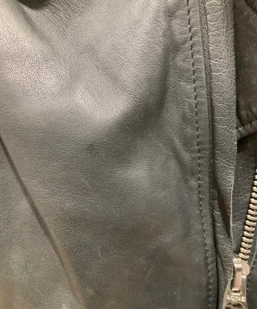 Acne studios（アクネ ストゥディオズ）Acne studios (アクネ ストゥディオズ) レザーライダースジャケット ブラック サイズ:32の古着・服飾アイテム