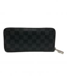 LOUIS VUITTON（ルイ ヴィトン）の古着「ダミエジッピーウォレット/長財布」｜ブラック