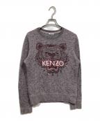 KENZOケンゾー）の古着「タイガー刺繍スウェット」｜ピンク