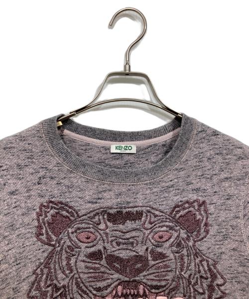 KENZO（ケンゾー）KENZO (ケンゾー) タイガー刺繍スウェット ピンク サイズ:xsの古着・服飾アイテム