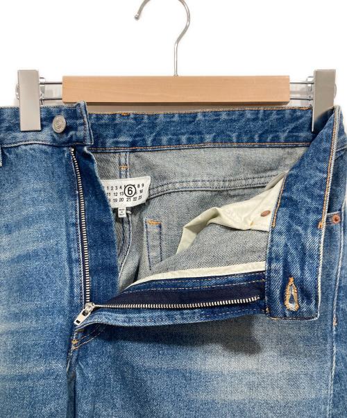 MM6 Maison Margiela（エムエムシックスメゾンマルジェラ）MM6 Maison Margiela (エムエムシックスメゾンマルジェラ) 5ポケットフレアデニムパンツ ブルー サイズ:34の古着・服飾アイテム