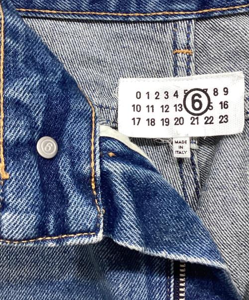 MM6 Maison Margiela（エムエムシックスメゾンマルジェラ）MM6 Maison Margiela (エムエムシックスメゾンマルジェラ) 5ポケットフレアデニムパンツ ブルー サイズ:34の古着・服飾アイテム