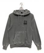 stussyステューシー）の古着「プルオーバーパーカー / DICE HOODIE PIGMENT DYED」｜グレー