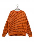 SUPREMEシュプリーム）の古着「Radial crewneck」｜オレンジ
