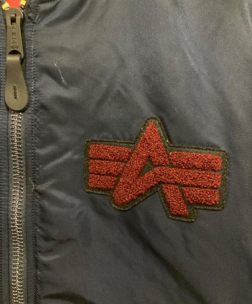 ALPHA INDUSTRIES（アルファインダストリーズ）ALPHA INDUSTRIES (アルファインダストリーズ) MA-1リバーシブルフライトジャケット ネイビー サイズ:Ｍの古着・服飾アイテム