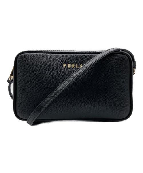 FURLA（フルラ）FURLA (フルラ) LILLIダブルファスナー ミニショルダーバッグ ブラックの古着・服飾アイテム
