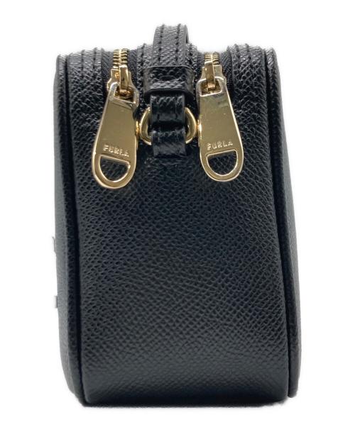 FURLA（フルラ）FURLA (フルラ) LILLIダブルファスナー ミニショルダーバッグ ブラックの古着・服飾アイテム
