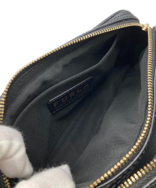 FURLA（フルラ）FURLA (フルラ) LILLIダブルファスナー ミニショルダーバッグ ブラックの古着・服飾アイテム