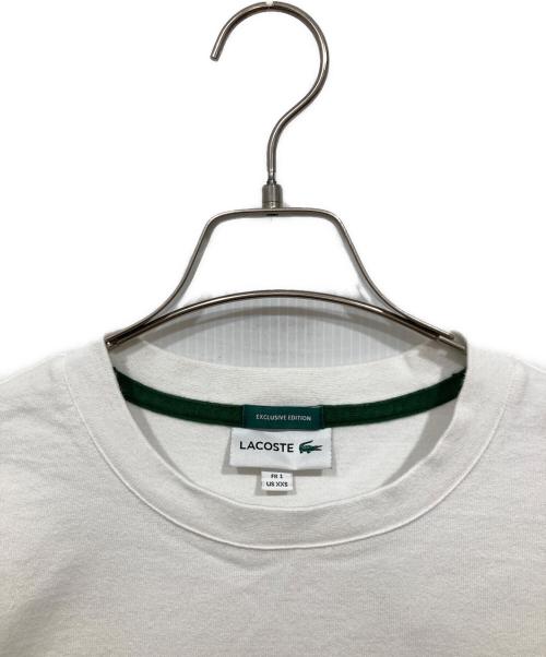LACOSTE（ラコステ）LACOSTE (ラコステ) BEAMS (ビームス) 別注 ロングスリーブ Tシャツ ホワイト サイズ:US XXS/FR 1の古着・服飾アイテム
