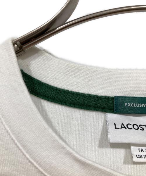 LACOSTE（ラコステ）LACOSTE (ラコステ) BEAMS (ビームス) 別注 ロングスリーブ Tシャツ ホワイト サイズ:US XXS/FR 1の古着・服飾アイテム