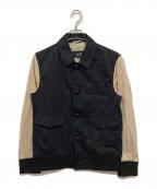 BURBERRY BLACK LABELバーバリーブラックレーベル）の古着「シャツジャケット」｜ブラック×ベージュ