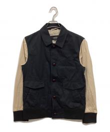 BURBERRY BLACK LABEL（バーバリーブラックレーベル）の古着「シャツジャケット」｜ブラック×ベージュ