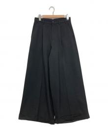 LHP×kutsuna（エルエイチピー）の古着「LANATEC LEI WIDE DOUBLE SLACKS」｜ブラック