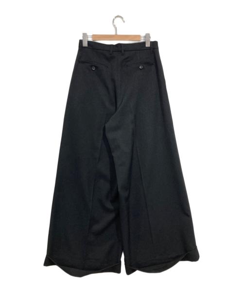 LHP（エルエイチピー）LHP (エルエイチピー) kutsuna LANATEC LEI WIDE DOUBLE SLACKS ブラック サイズ:Ｍの古着・服飾アイテム