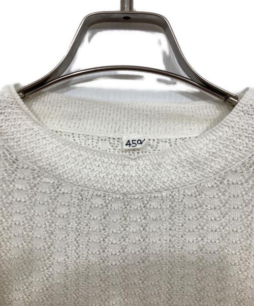 45R（フォーティファイブ・アール）45R (フォーティファイブ・アール) コットンレースニット ホワイト サイズ:Freeの古着・服飾アイテム