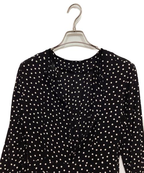 SINME（シンメ）SINME (シンメ) ドットロングワンピース ブラック サイズ:Sの古着・服飾アイテム