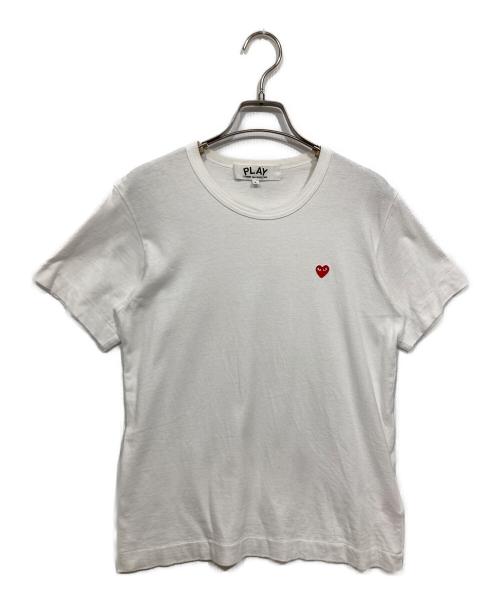 PLAY COMME des GARCONS（プレイコムデギャルソン）PLAY COMME des GARCONS (プレイコムデギャルソン) ロゴＴシャツ ホワイト サイズ:Ｌ　の古着・服飾アイテム