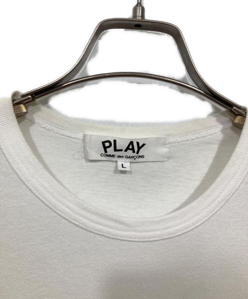 PLAY COMME des GARCONS（プレイコムデギャルソン）PLAY COMME des GARCONS (プレイコムデギャルソン) ロゴＴシャツ ホワイト サイズ:Ｌ　の古着・服飾アイテム