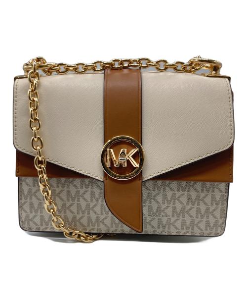 MICHAEL KORS（マイケルコース）MICHAEL KORS (マイケルコース) チェーンショルダーバッグ ベージュの古着・服飾アイテム