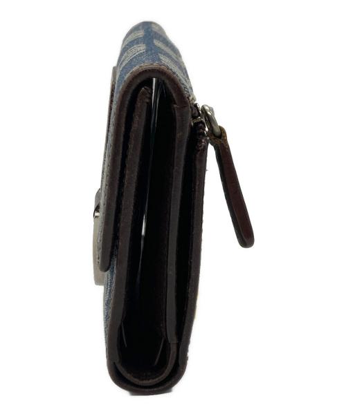 LOEWE（ロエベ）LOEWE (ロエベ) アナグラム3つ折り財布 ブルーの古着・服飾アイテム