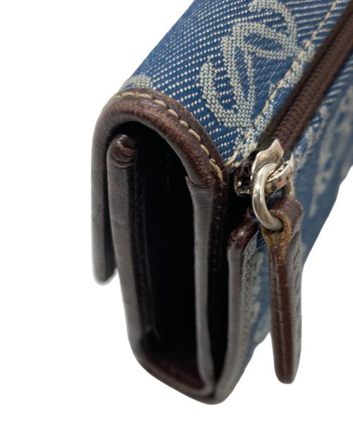 LOEWE（ロエベ）LOEWE (ロエベ) アナグラム3つ折り財布 ブルーの古着・服飾アイテム