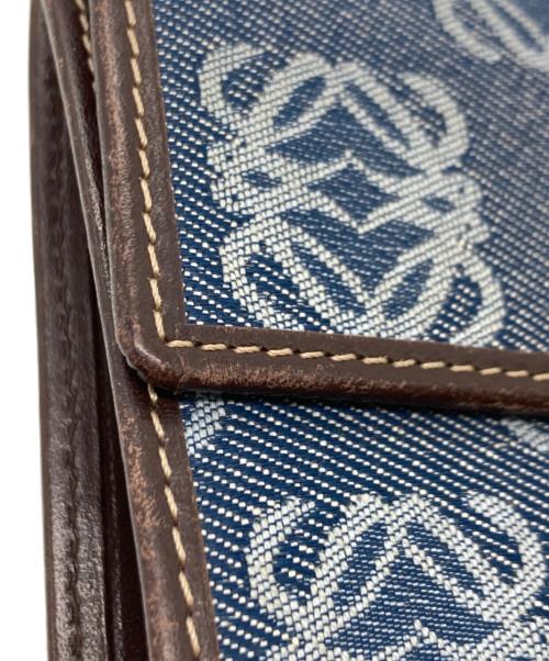LOEWE（ロエベ）LOEWE (ロエベ) アナグラム3つ折り財布 ブルーの古着・服飾アイテム