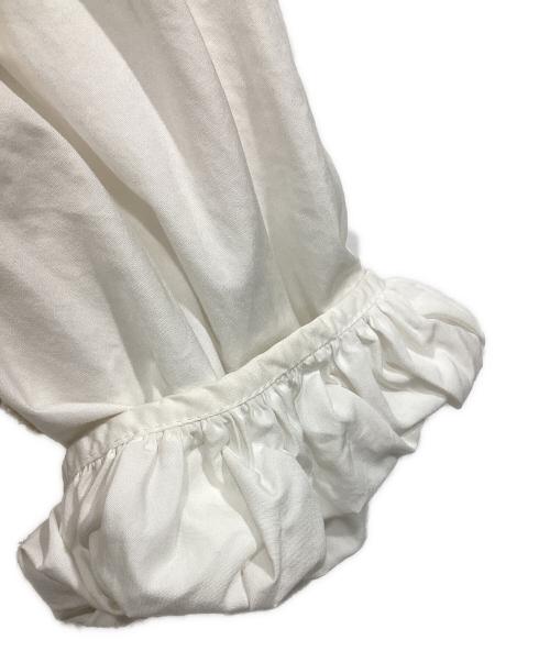 CECILIE BAHNSEN（セシリーバンセン）CECILIE BAHNSEN (セシリーバンセン) Carlotta Ruffled Cotton-Blend Poplin Top/ フリルブラウス ホワイト サイズ:UK8（S~Mサイズ相当）の古着・服飾アイテム