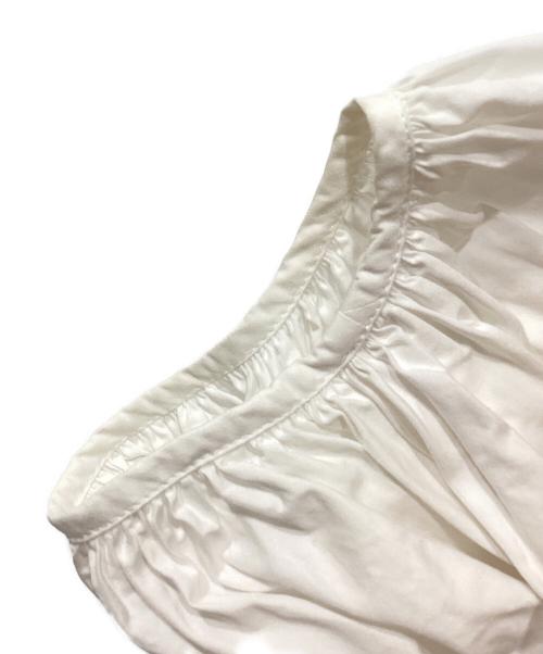 CECILIE BAHNSEN（セシリーバンセン）CECILIE BAHNSEN (セシリーバンセン) Carlotta Ruffled Cotton-Blend Poplin Top/ フリルブラウス ホワイト サイズ:UK8（S~Mサイズ相当）の古着・服飾アイテム