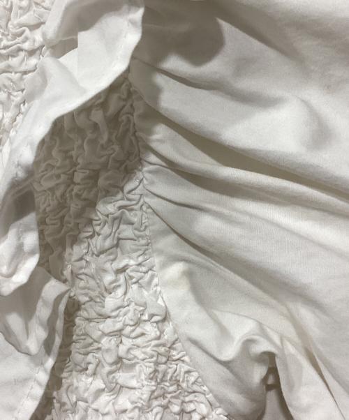 CECILIE BAHNSEN（セシリーバンセン）CECILIE BAHNSEN (セシリーバンセン) Carlotta Ruffled Cotton-Blend Poplin Top/ フリルブラウス ホワイト サイズ:UK8（S~Mサイズ相当）の古着・服飾アイテム