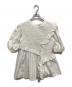 CECILIE BAHNSEN（セシリーバンセン）の古着「Carlotta Ruffled Cotton-Blend Poplin Top/ フリルブラウス」｜ホワイト