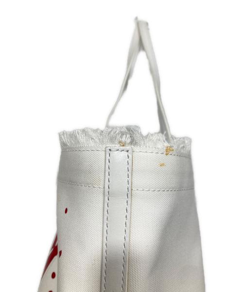 Christian Louboutin（クリスチャン・ルブタン）Christian Louboutin (クリスチャン・ルブタン) フランジバス Frangibus キャンバスレザートートバッグ ホワイトの古着・服飾アイテム