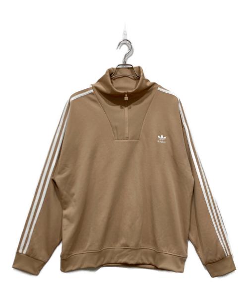adidas（アディダス）adidas (アディダス) ファンネルネックトラックトップ ベージュ サイズ:A：2XL、J：3XLの古着・服飾アイテム