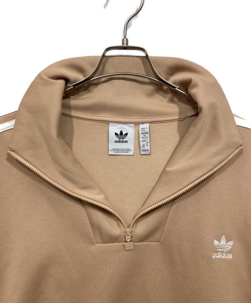 adidas（アディダス）adidas (アディダス) ファンネルネックトラックトップ ベージュ サイズ:A：2XL、J：3XLの古着・服飾アイテム