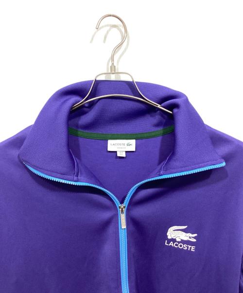 LACOSTE（ラコステ）LACOSTE (ラコステ) ショルダーラインスウェットトラックジャケット パープル サイズ:US Lの古着・服飾アイテム