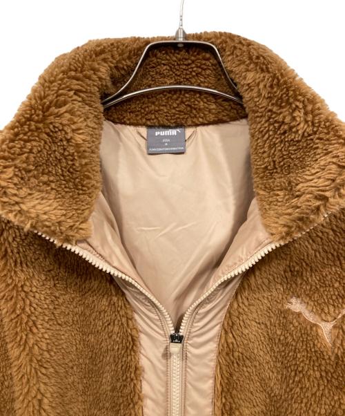 PUMA（プーマ）PUMA (プーマ) ボアスタンドジャケット ブラウン サイズ:Mの古着・服飾アイテム