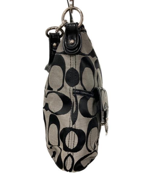 COACH（コーチ）COACH (コーチ) 2WAYショルダーバッグ グレー×ブラックの古着・服飾アイテム