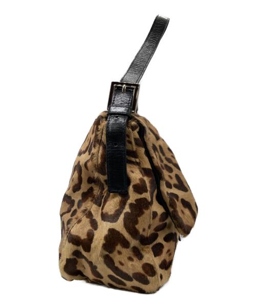 FENDI（フェンディ）FENDI (フェンディ) レオーパードハラコショルダーバッグ / マンマバケット ブラウンの古着・服飾アイテム