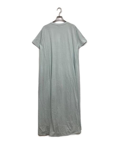 ebure（エブール）EBURE (エブール) 天竺フレアワンピース ブルー サイズ:36の古着・服飾アイテム