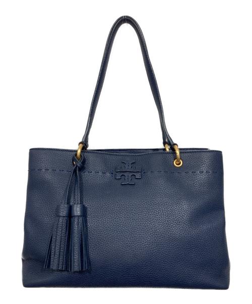 TORY BURCH（トリーバーチ）TORY BURCH (トリーバーチ) マックグロータッセルトートバッグ ネイビーの古着・服飾アイテム
