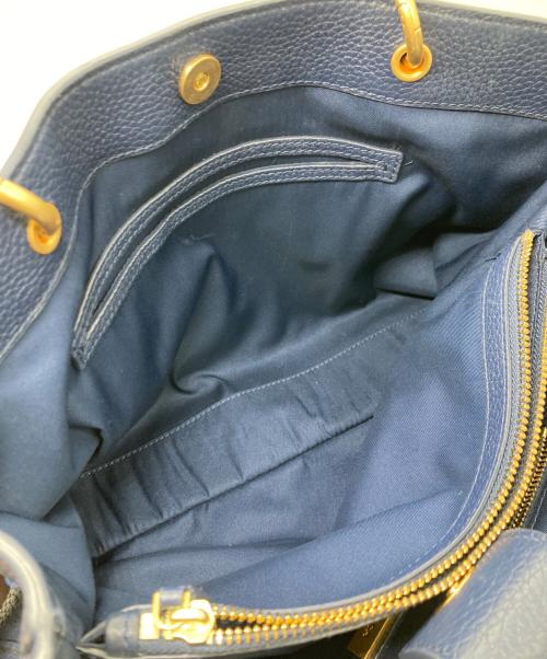 TORY BURCH（トリーバーチ）TORY BURCH (トリーバーチ) マックグロータッセルトートバッグ ネイビーの古着・服飾アイテム
