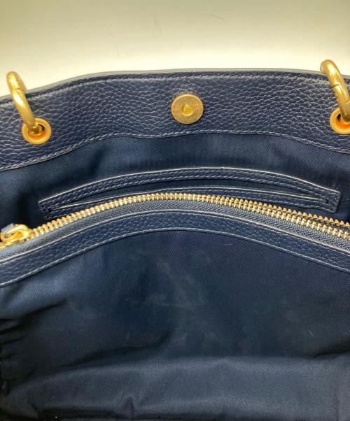 TORY BURCH（トリーバーチ）TORY BURCH (トリーバーチ) マックグロータッセルトートバッグ ネイビーの古着・服飾アイテム