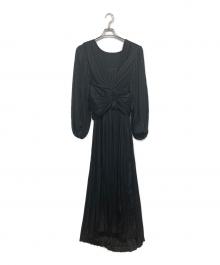 L'AUBE（ローブ）の古着「Flare pleats Dress」｜ブラック