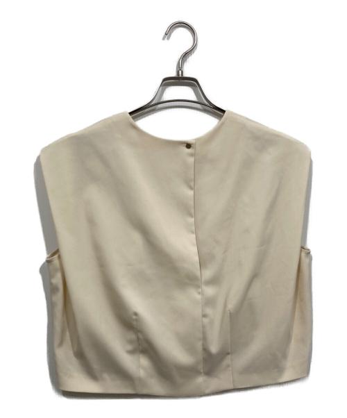 Noble（ノーブル）Noble (ノーブル) 【洗える】エステルツイルショートレングスブラウス ベージュ サイズ:FREEの古着・服飾アイテム