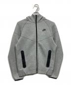 NIKEナイキ）の古着「TCH FLC FZ WR HOODIE/テック フリース WR フルジップ L/S フーディ」｜グレー