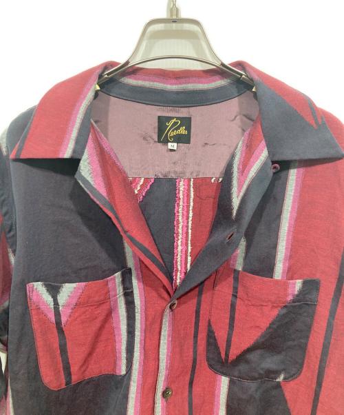 Needles（ニードルズ）Needles (ニードルズ) 半袖シャツ / One-UpShirt レッド×ネイビー サイズ:Ｍの古着・服飾アイテム
