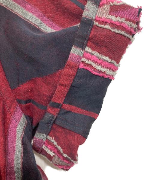 Needles（ニードルズ）Needles (ニードルズ) 半袖シャツ / One-UpShirt レッド×ネイビー サイズ:Ｍの古着・服飾アイテム